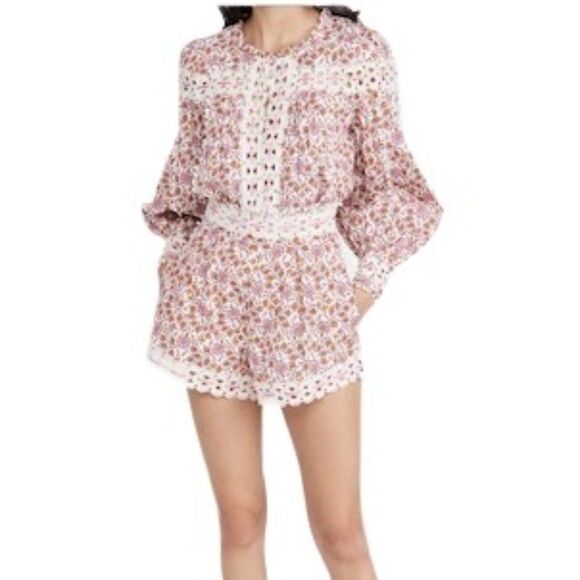 RAHI Francoise Trim Blouse In Pink Shopbop Medium - Picture 1 of 7